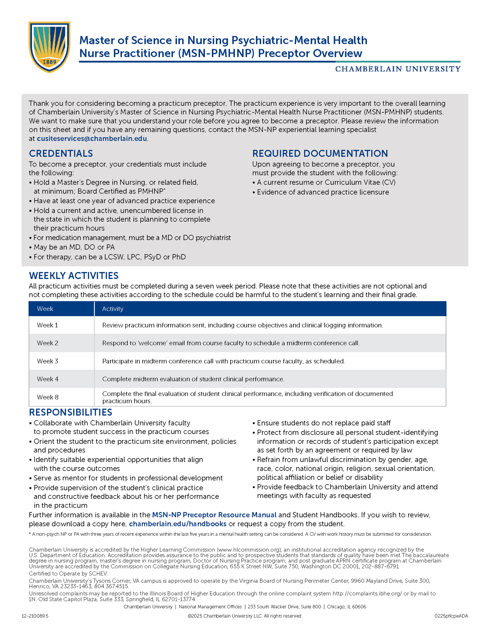Picture of Master of Science in Nursing Psychiatric-Mental Health Nurse Practitioner (MSN-PMHNP) Preceptor Overview